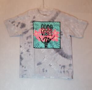 Call Your Mother Good Vibes Tie Dye Graphic Tee L